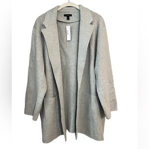 J. Crew. Sophie Open - Front Sweater Blazer. Heather Grey. Size: 2X